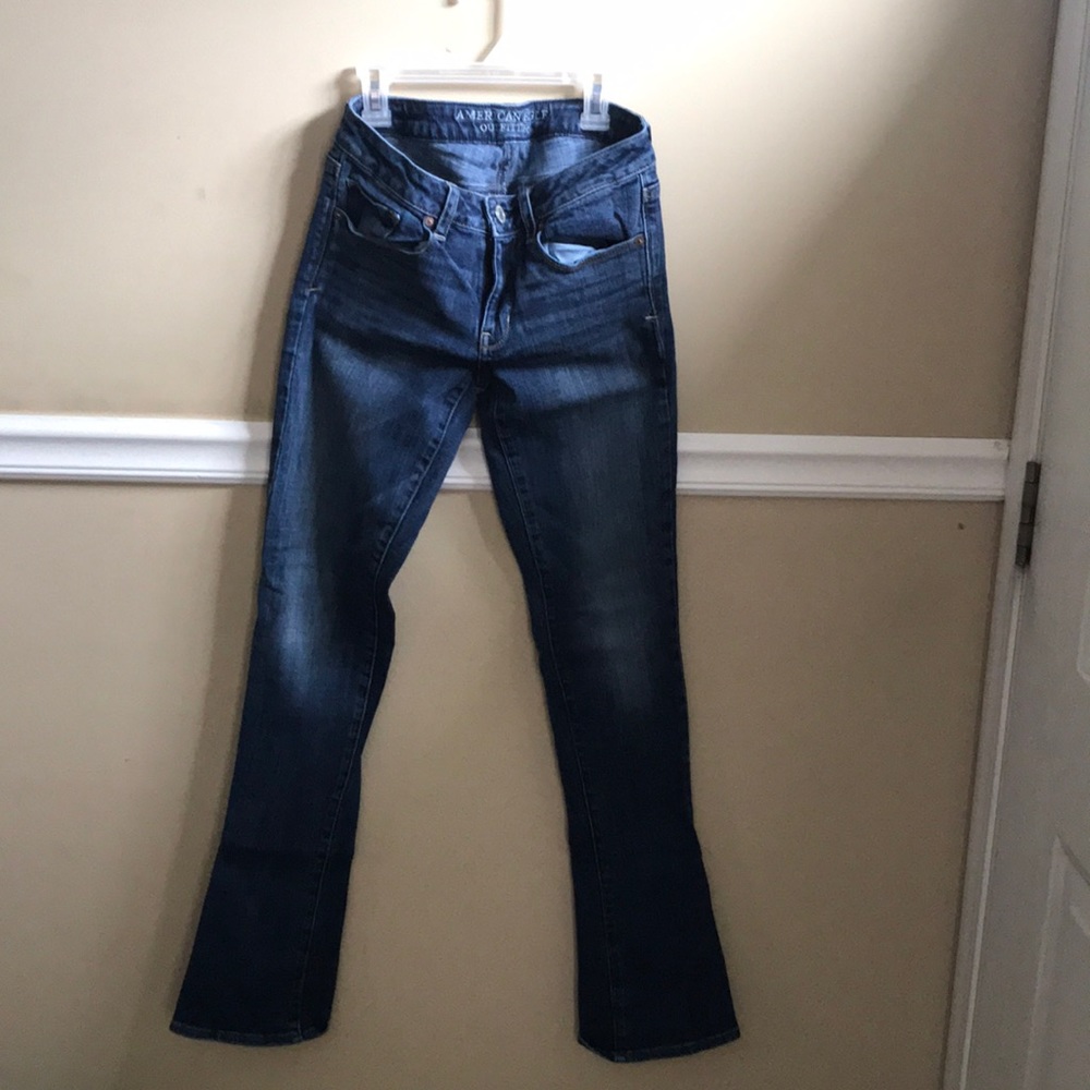 American Eagle stretch skinny kick bootleg jeans
